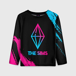 Детский лонгслив The Sims - neon gradient