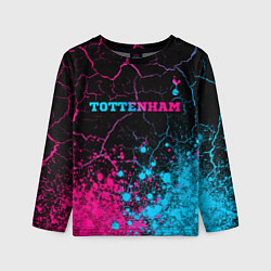 Детский лонгслив Tottenham - neon gradient: символ сверху