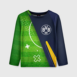 Лонгслив детский Borussia football field, цвет: 3D-принт
