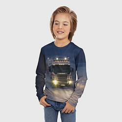 Лонгслив детский Для фуры Scania нет преград, цвет: 3D-принт — фото 2