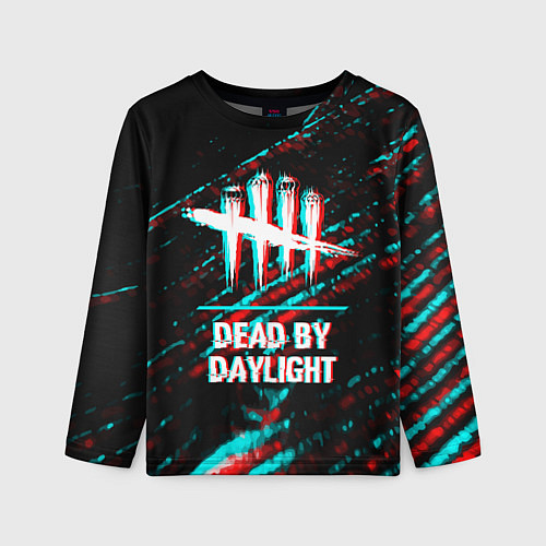 Детский лонгслив Dead by Daylight в стиле glitch и баги графики на / 3D-принт – фото 1