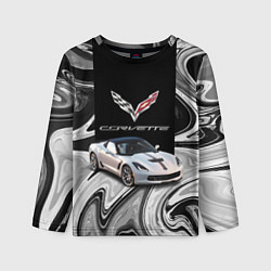 Лонгслив детский Chevrolet Corvette - Motorsport - Racing team, цвет: 3D-принт