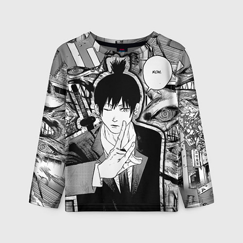 Детский лонгслив Аки Человек Бензопила / 3D-принт – фото 1