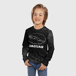 Лонгслив детский Jaguar с потертостями на темном фоне, цвет: 3D-принт — фото 2