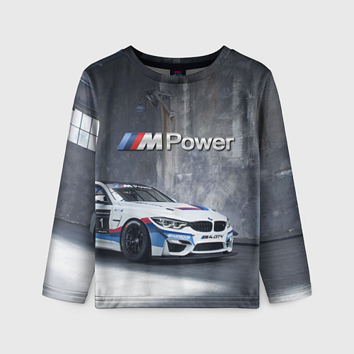 Детский лонгслив BMW M4 GT4 - racing team - motorsport / 3D-принт – фото 1