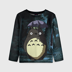 Детский лонгслив Totoro in rain forest