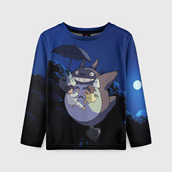 Лонгслив детский Night flight Totoro, цвет: 3D-принт