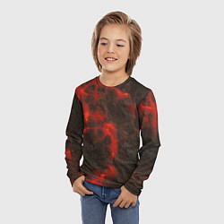 Лонгслив детский Лава - текстура, цвет: 3D-принт — фото 2