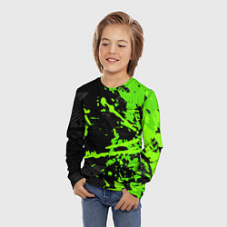 Лонгслив детский Black & Green, цвет: 3D-принт — фото 2
