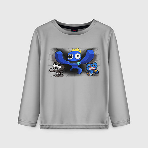 Детский лонгслив Синий и Хагги Вагги / 3D-принт – фото 1