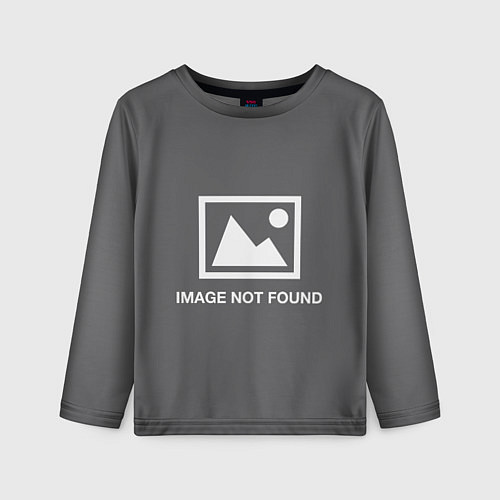 Детский лонгслив Image not found / 3D-принт – фото 1