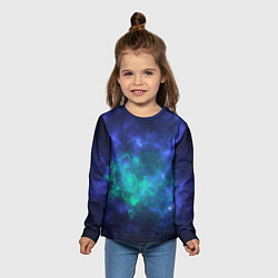 Лонгслив детский Космический пейзаж во Вселенной, цвет: 3D-принт — фото 2