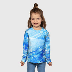 Лонгслив детский Новогодний иней, цвет: 3D-принт — фото 2