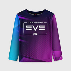 Детский лонгслив EVE gaming champion: рамка с лого и джойстиком на