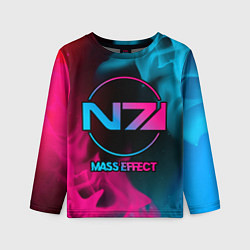 Детский лонгслив Mass Effect - neon gradient