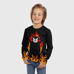 Лонгслив детский Восхваляющий Кумамон - Тайна Кумамона, цвет: 3D-принт — фото 2