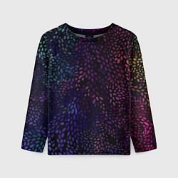 Детский лонгслив Цветные узоры из листьев