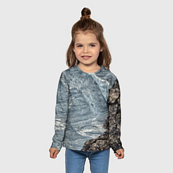Лонгслив детский Море и гора, цвет: 3D-принт — фото 2