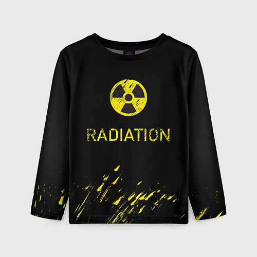 Детский лонгслив Radiation - радиационная опасность / 3D-принт – фото 1