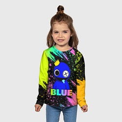 Лонгслив детский Rainbow Friends - Blue, цвет: 3D-принт — фото 2