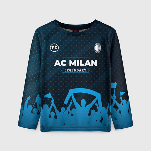 Детский лонгслив AC Milan legendary форма фанатов / 3D-принт – фото 1
