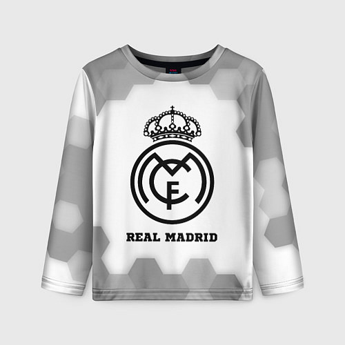 Детский лонгслив Real Madrid sport на светлом фоне / 3D-принт – фото 1