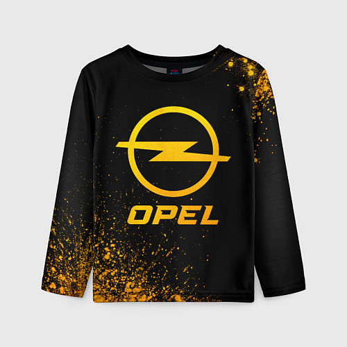 Детский лонгслив Opel - gold gradient / 3D-принт – фото 1