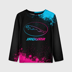 Детский лонгслив Jaguar - neon gradient