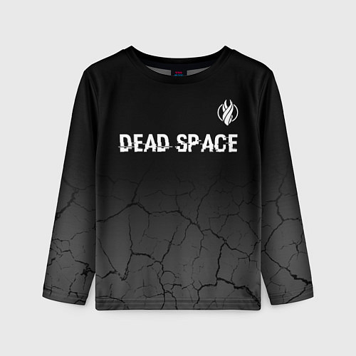 Детский лонгслив Dead Space glitch на темном фоне: символ сверху / 3D-принт – фото 1