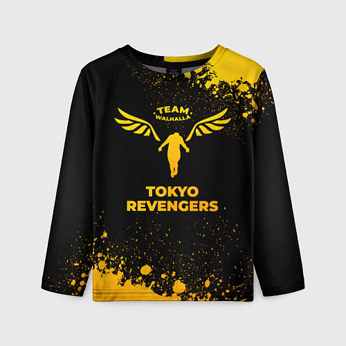 Детский лонгслив Tokyo Revengers - gold gradient / 3D-принт – фото 1