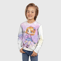 Лонгслив детский Девочка аниме, цвет: 3D-принт — фото 2