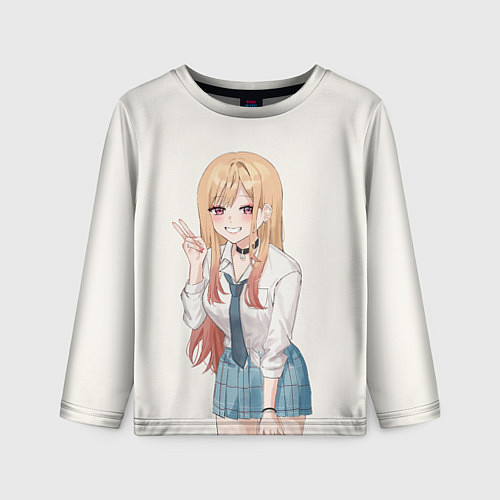 Детский лонгслив Красотка Марин Китагава / 3D-принт – фото 1