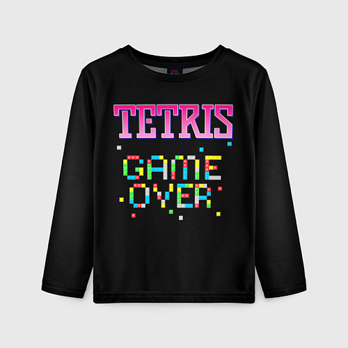 Детский лонгслив Tetris - Game Over / 3D-принт – фото 1