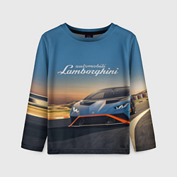 Лонгслив детский Lamborghini Huracan STO - car racing, цвет: 3D-принт