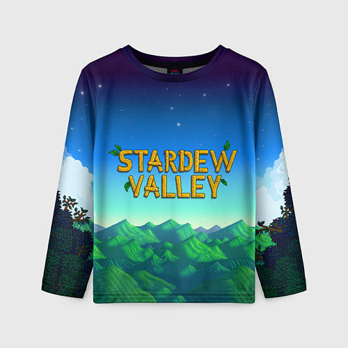 Детский лонгслив Горы Stardew Valley / 3D-принт – фото 1