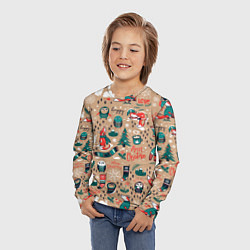 Лонгслив детский New Year Merry Christmas, цвет: 3D-принт — фото 2