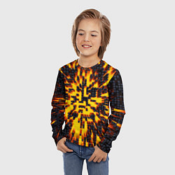 Лонгслив детский Неоновый взрыв - яркое свечение, цвет: 3D-принт — фото 2