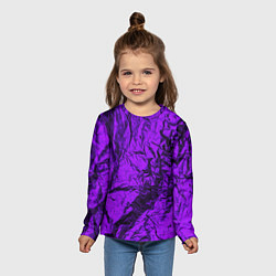 Лонгслив детский Фиолетовая фольга, цвет: 3D-принт — фото 2