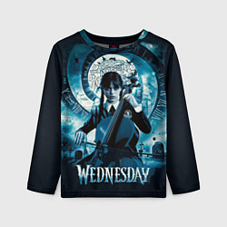 Лонгслив детский Wednesday Addams 2022, цвет: 3D-принт