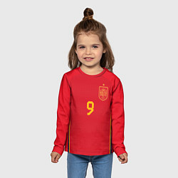 Лонгслив детский Гави ЧМ 2022 сборная Испании, цвет: 3D-принт — фото 2
