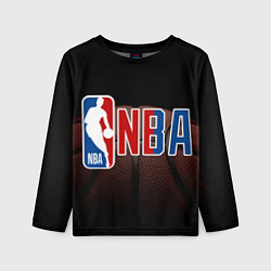 Лонгслив детский NBA - logo, цвет: 3D-принт