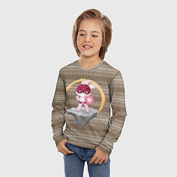 Лонгслив детский Зайка супергерой, цвет: 3D-принт — фото 2