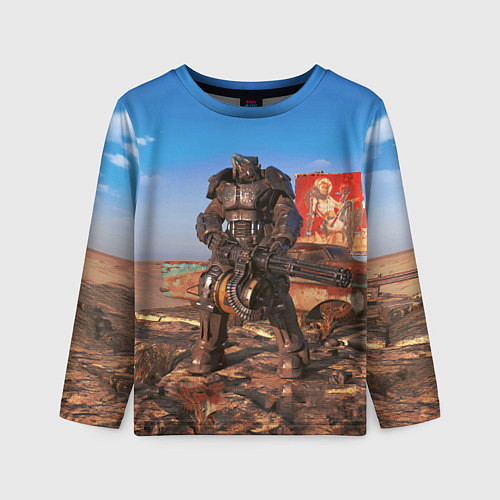 Детский лонгслив Fallout 4 Power Armor x-01 / 3D-принт – фото 1