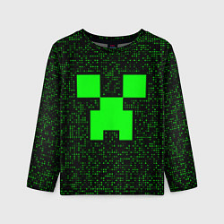 Лонгслив детский Minecraft green squares, цвет: 3D-принт