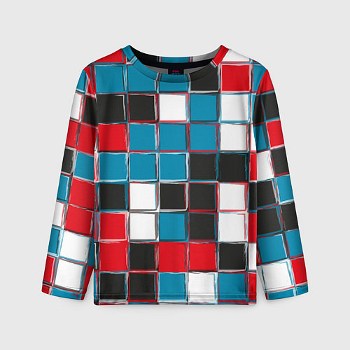 Детский лонгслив Разнообразные стеклянные фигуры / 3D-принт – фото 1