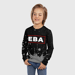 Лонгслив детский Ева - в красной рамке на темном, цвет: 3D-принт — фото 2