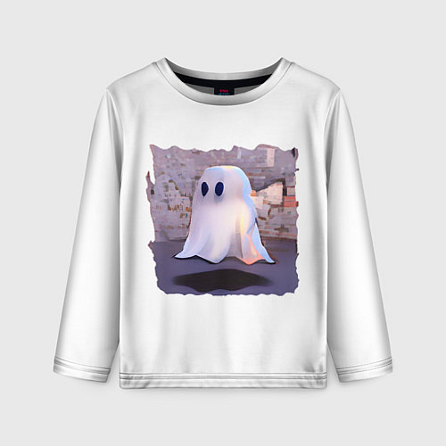 Детский лонгслив Потерявшееся привидение / 3D-принт – фото 1