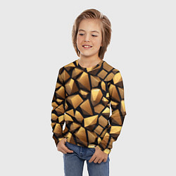 Лонгслив детский Каменные соты, цвет: 3D-принт — фото 2