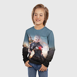 Лонгслив детский The Witcher girl art, цвет: 3D-принт — фото 2