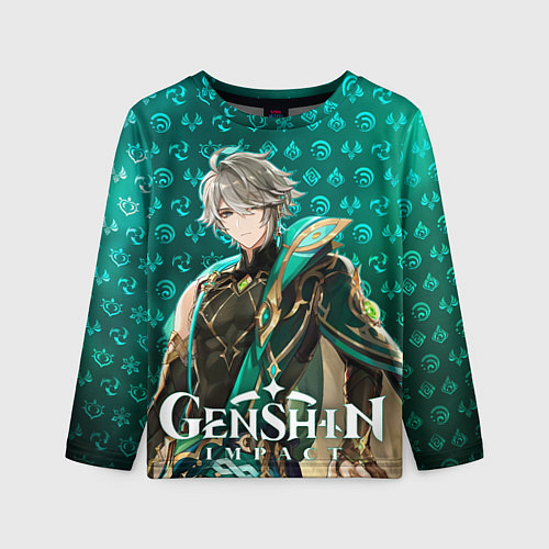 Детский лонгслив Аль-Хайтам элементали / 3D-принт – фото 1